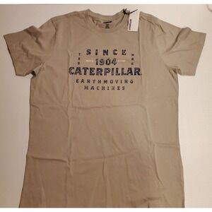 New Caterpillar Mens Medium Short Sleeve Earth Movers Graphic Tee Lightweight